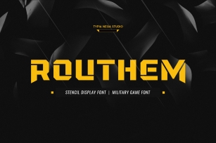 Routhem Stencil Font Download