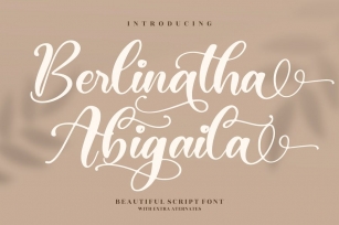 Berlinatha Abigaila Beautiful Script Font LS Font Download