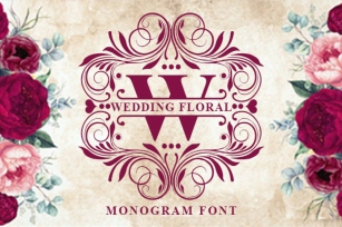 Wedding Floral Monogram Font Download