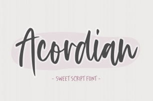Acordian Script Font YH Font Download