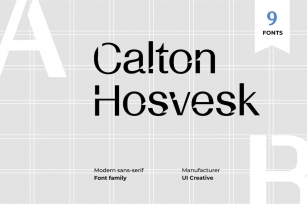 Calton Hosvesk Stensil Sans Serif Font Family Font Download