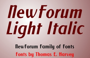 NewForum Light Italic Font Download