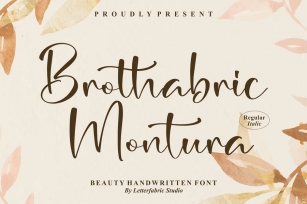 Brothabric Montura Beauty Handwritten Font LS Font Download