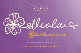 Viola Birth Flower Font Download