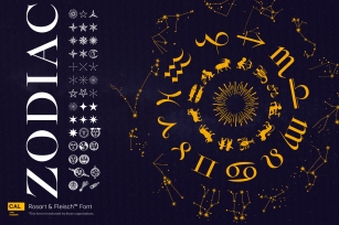 ZODIAC Signs  Constellations Font Download