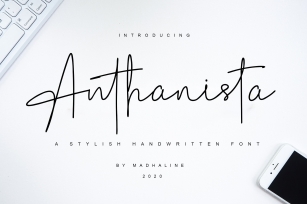 Anthanista a stylish handwritten Font Download
