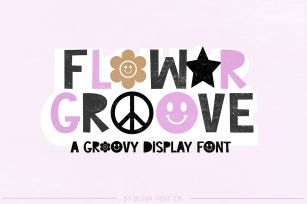 FLOWER GROOVE a Smiley Retro Display Font Download