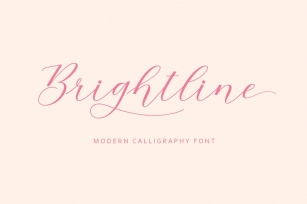 Brightline Modern Calligraphy Font Download