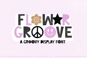 FLOWER GROOVE Retro Smiley Face Font Download