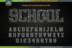 RS02 Atletico TTF RHINESTONE Template Font Download