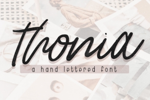 Thonia Hand Lettered Script Font Font Download