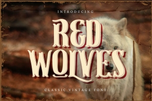 Red Wolves | Classic Vintage Font Font Download