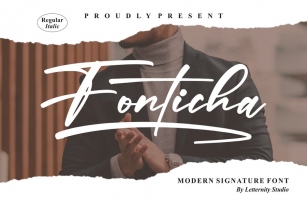 Fonticha Modern Signature Font LS Font Download