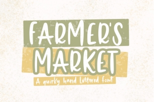 Farmer's Market Hand Lettered Font Font Download