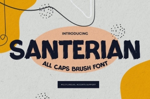 SANTERIAN - All Caps Brush Font Font Download