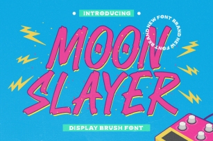 Moon Slayer - Display Brush Font Font Download