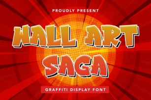 WallArtSaga - Graffiti Display Font Font Download