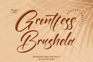 Grontfess Brushela Modern Brush Font LS Font Download
