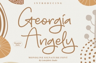 Georgia Angely Monoline Signature Font LS Font Download