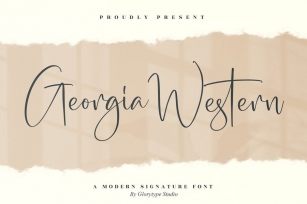 Georgia Western Modern Signature Font LS Font Download