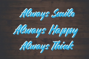 Always Smile, Always Happy, Always Think Font Download