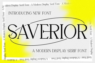 Saverior - Advertisement Font Font Download