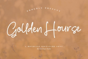 Golden Hourse Monoline Signature Font LS Font Download