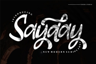 Sayday | New Modern Script Font Font Download