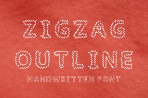 Zigzag outline handwritten in tff and otf Font Download