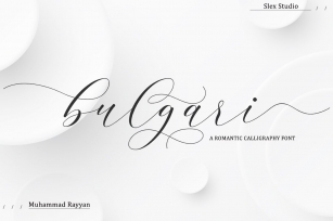 bulgari Font Download