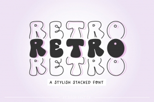 RETRO STACKED Trendy Display Font Download
