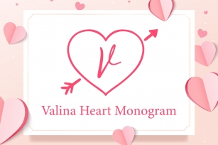 Valina Heart Monogram Font Download
