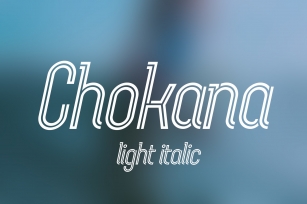 Chokana Light Italic Font Download