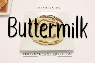 Buttermilk Personal Font Download