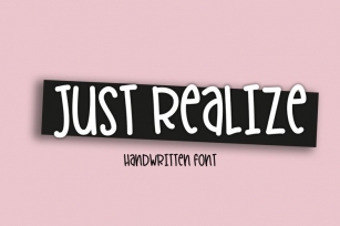 Just Realize Handwritten Font Download