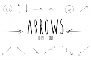 Arrows doodle in ttf, otf Font Download