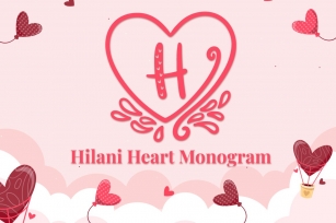 Hilani Heart Monogram Font Download