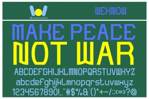 Make Peace Not War Font Download