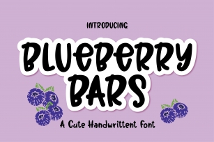 Blueberry Bars Font Download