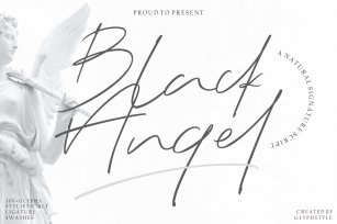 Black Angel Natural Signature Font Download