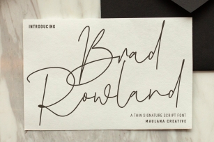 Brad Rowland Signature Font Download