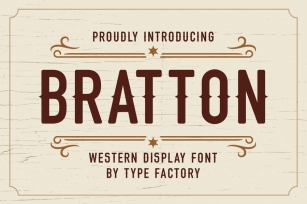Bratton – Western Display Font Font Download