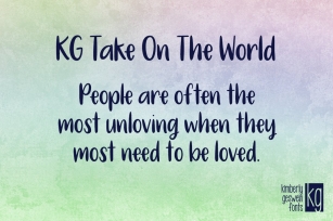 KG Take On The World Font Download