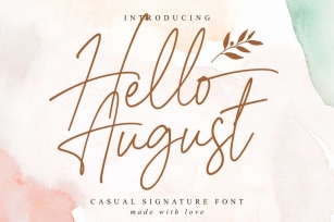 Hello August - Casual Signature Font Font Download