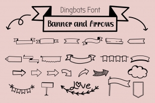 Banner and Arrows Font Download