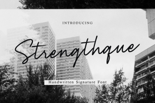 Strengthque A Handwritten Signature Font Download