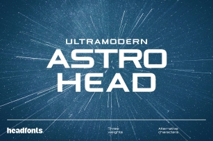 Astrohead geometric sans serif typef Font Download