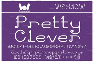 Pretty clever font Font Download