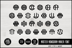 MASTER MONOGRAM Font Download