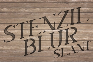 Stenzil Blur Slant Font Download